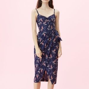Rebecca Taylor Floral Ivie Wrap Midi Sundress - 0